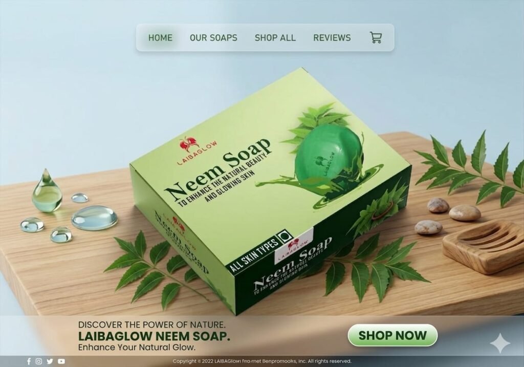 Best Neem Soap with natural neem ingredients for healthy, clear, fresh, and glowing skin care.